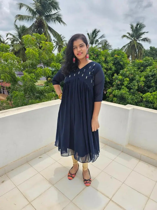 Georgette Alia Cut Kurta ABB23
