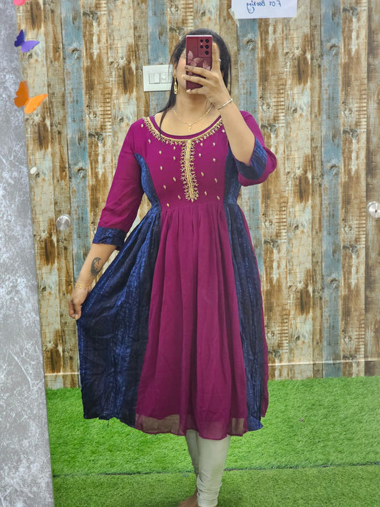 Dual color Georgette Kurtis AB5