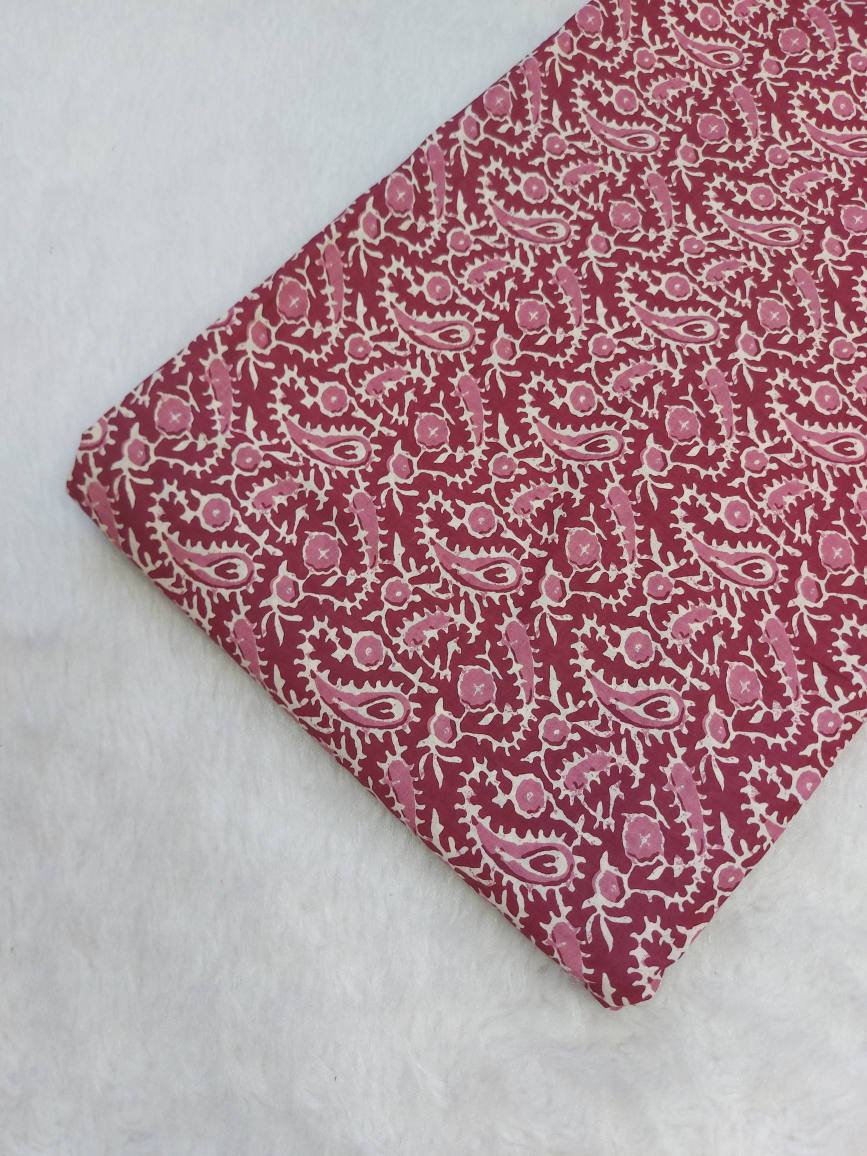 Pink Base Cotton Fabric