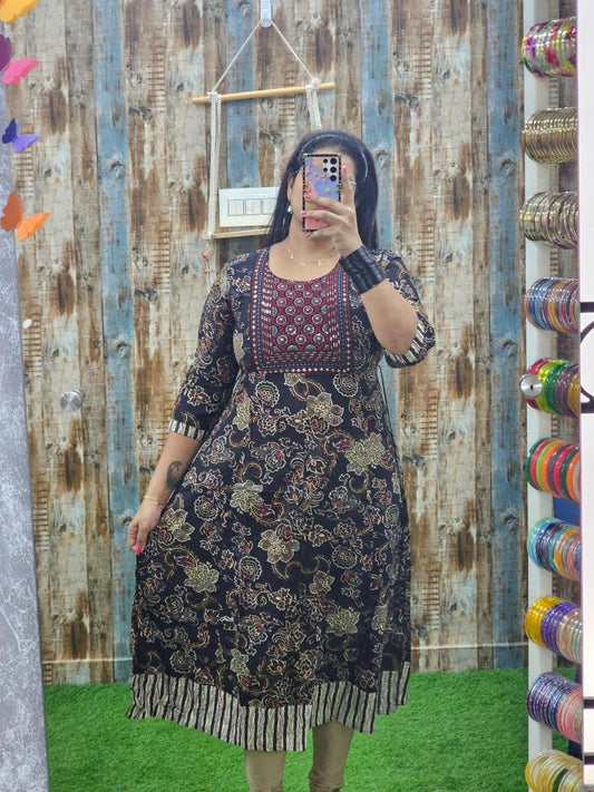 Black Base Anarkali abak34