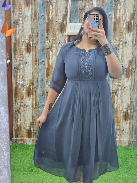 Georgette Bead Work Kurti ABG2