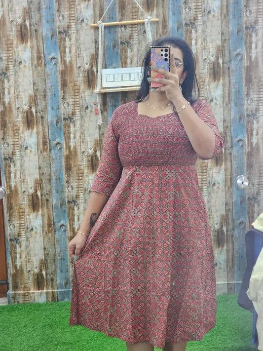 Cotton Smocking Dress ABK1