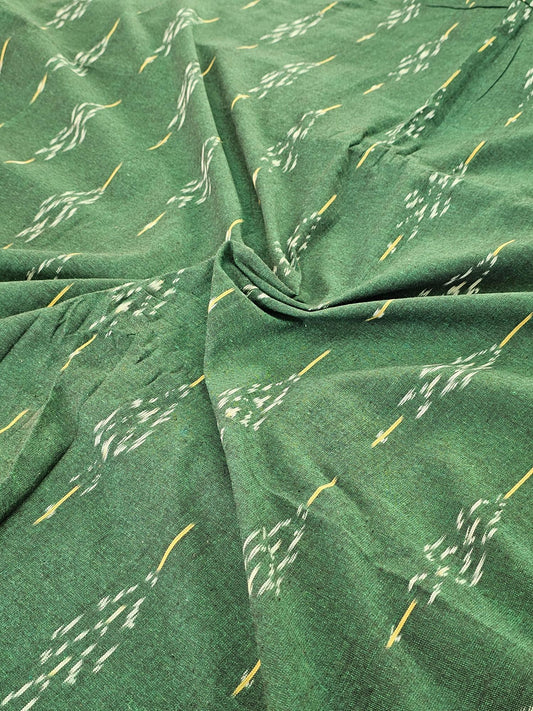 Green Shade Ikkat Fabric
