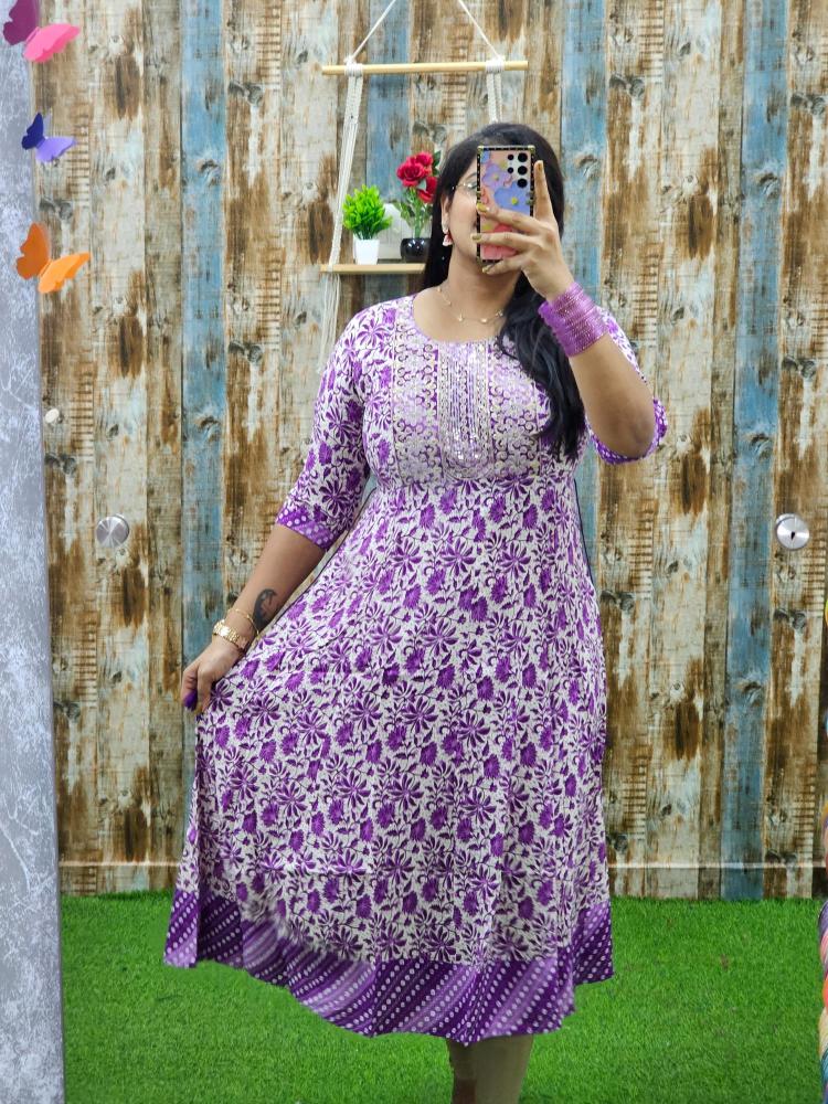 Lavender Anarkali Tops abak66
