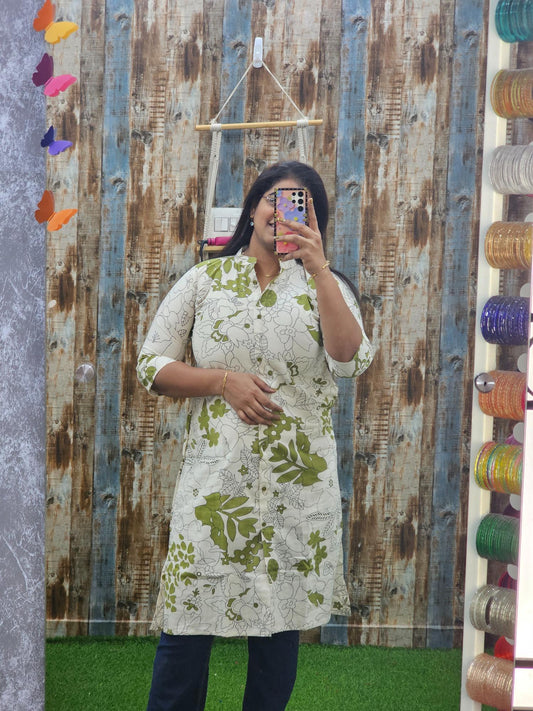 Straight cut cotton Kurtis ABA998
