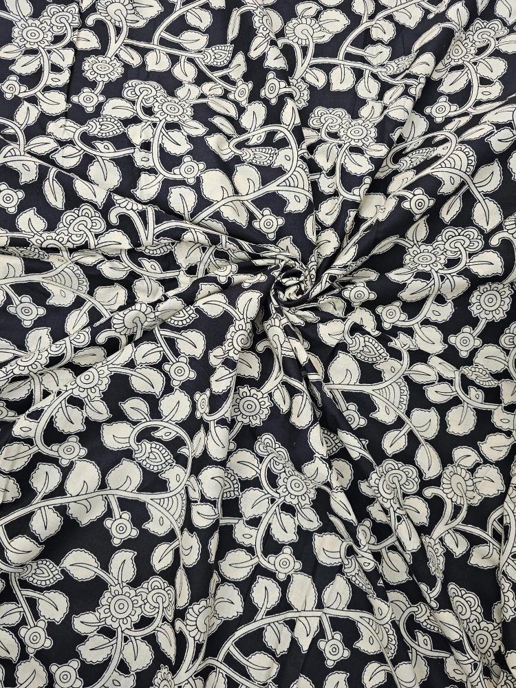 Black Base Pure Cotton Fabric