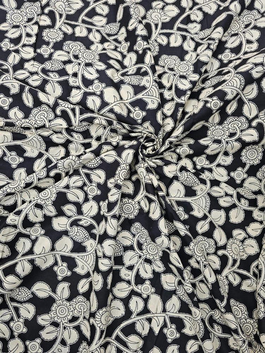 Black Base Pure Cotton Fabric