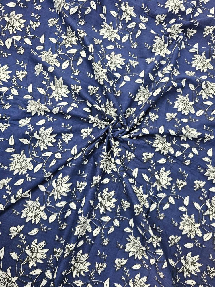 Blue Pure Cotton Fabrics