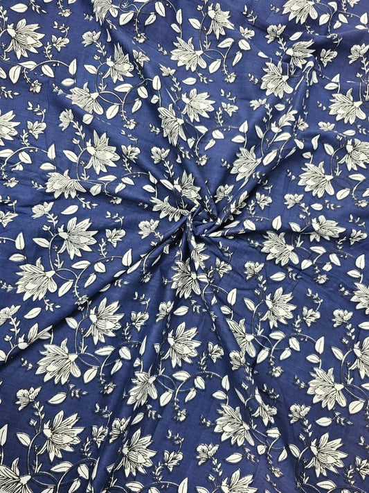 Blue Pure Cotton Fabrics